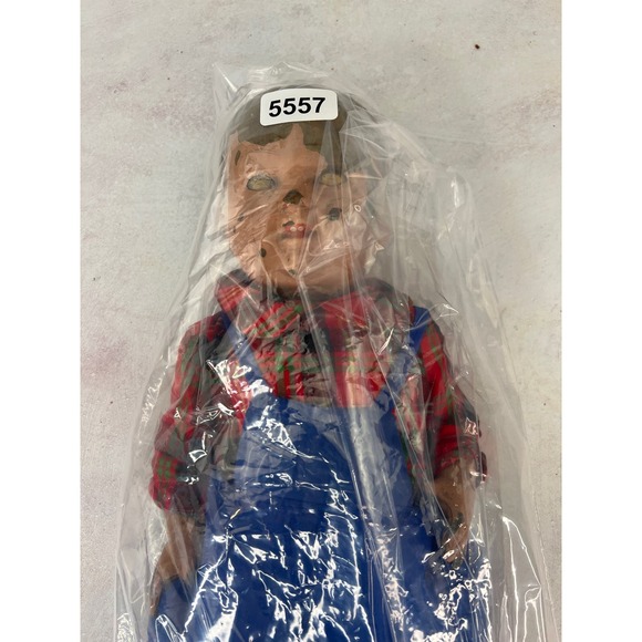 Metal Tin Vintage Antique Doll Creepy Large Eyes‎ Move Cast Rare Boy Guy - Picture 14 of 14